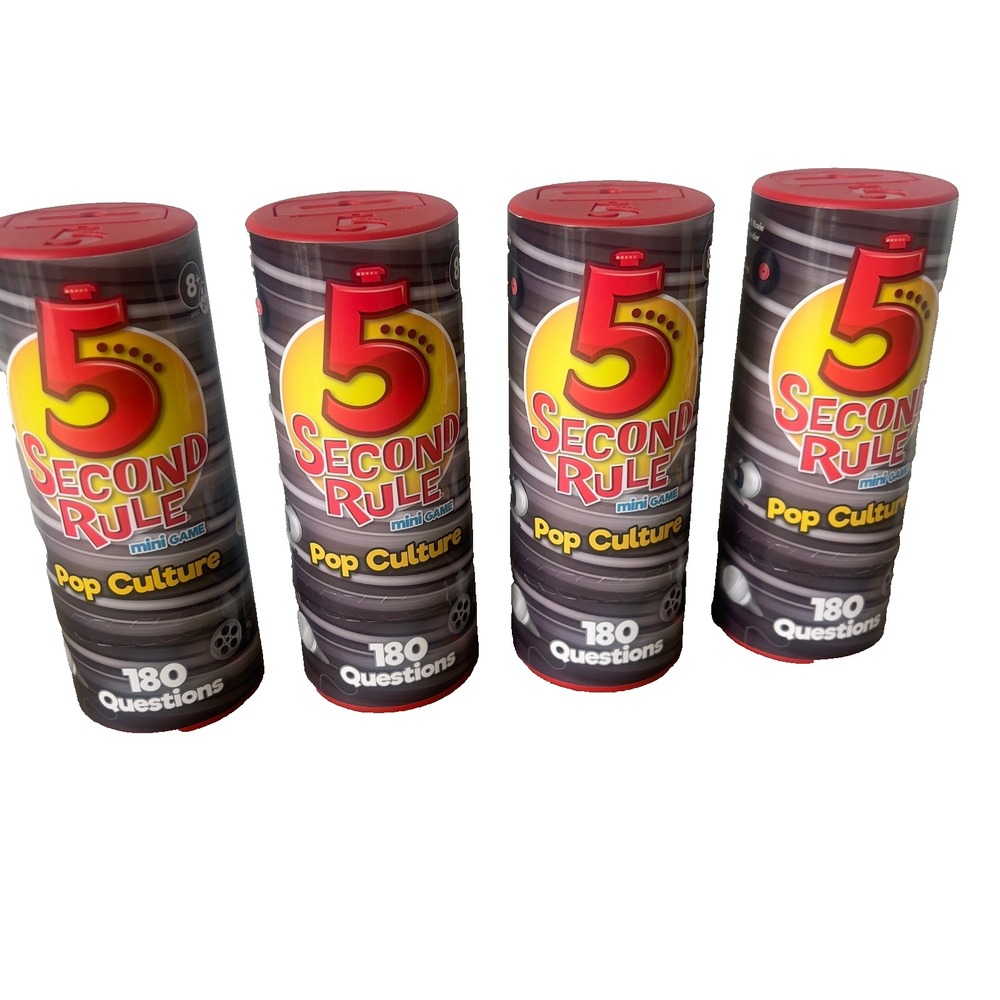 5 Second Rule Pop Culture Mini Game by Play Monster LOT of 4